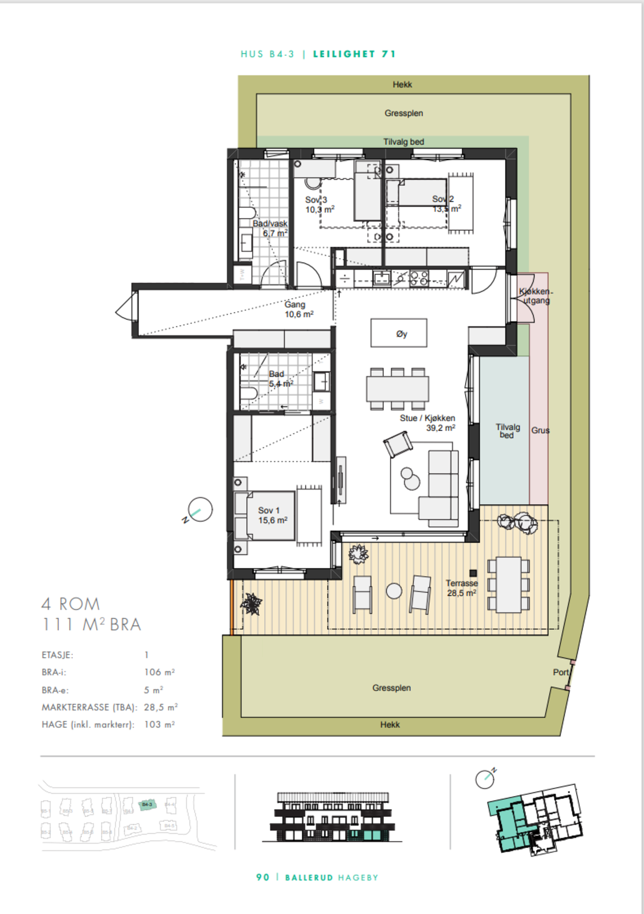 Plantegning B4-3-71. Galleribilde