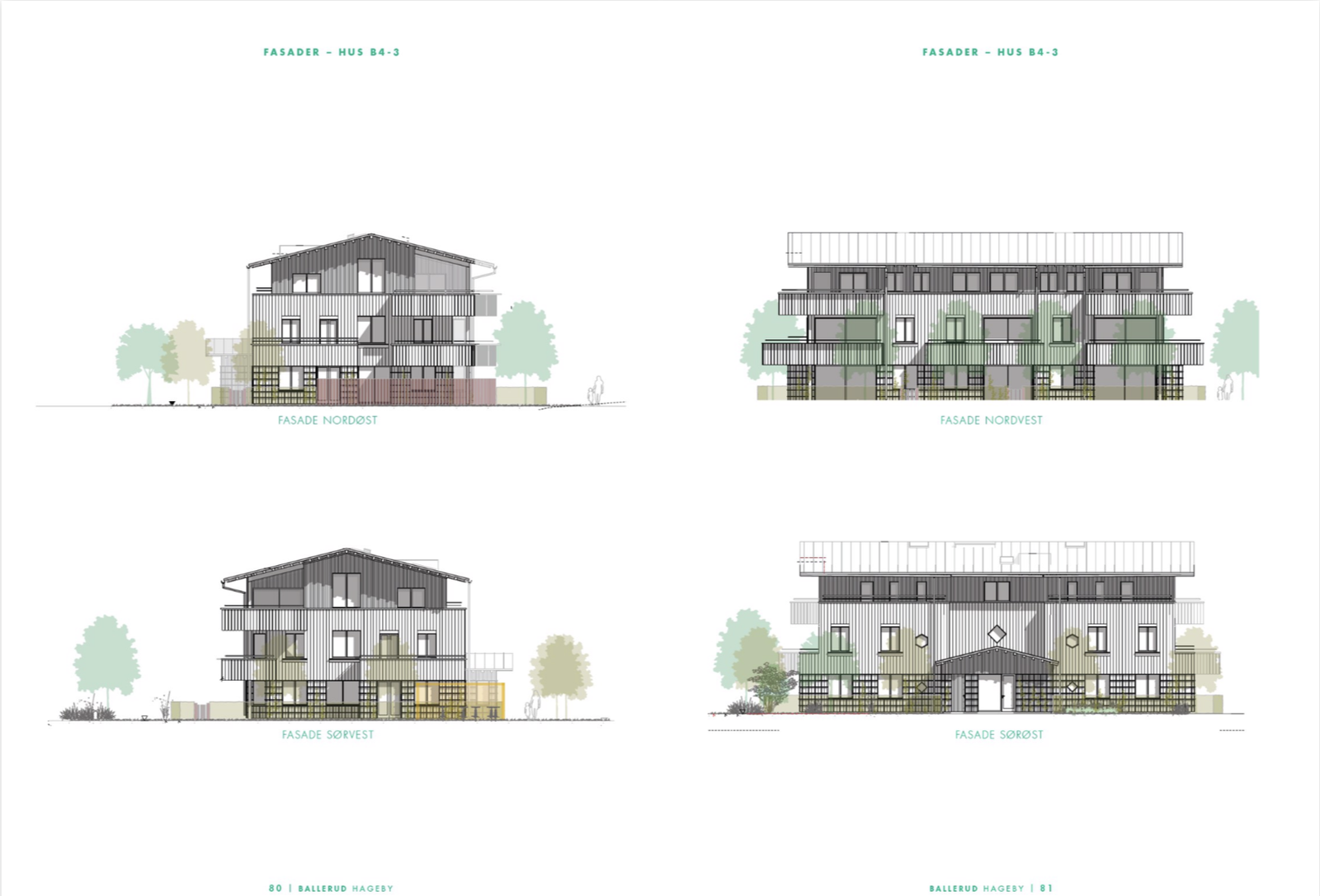 Fasader - Hus B4 - 3. Galleribilde