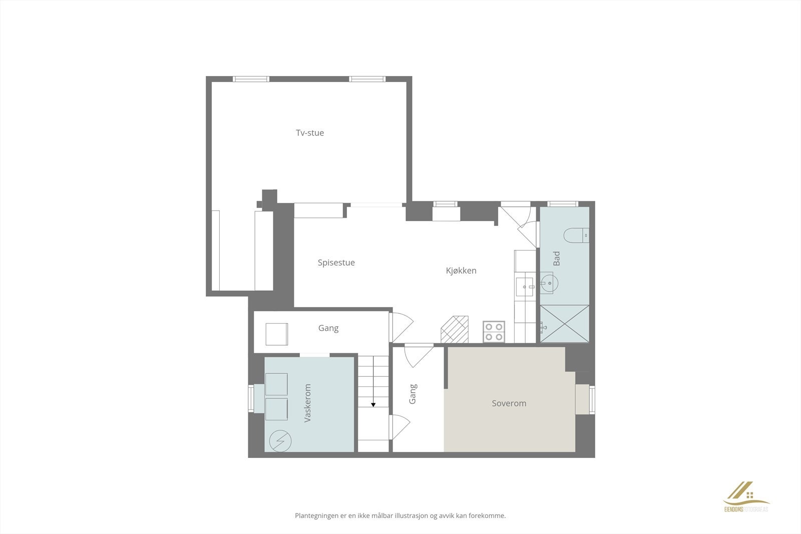 Plantegning - Underetasjen. Galleribilde
