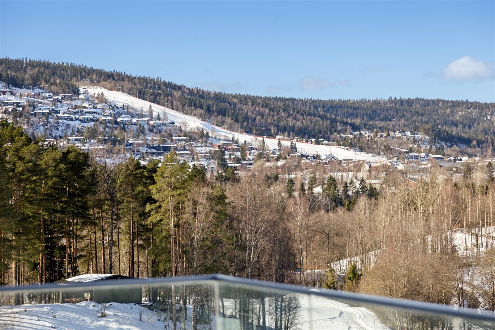 Utsikt til Lommedalen Skisenter. Galleribilde