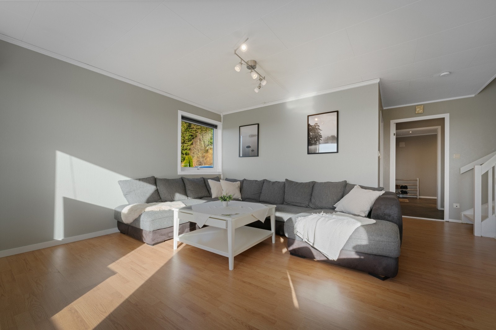 - Her er det eksempelvis plass til både sofagruppe og spisebord - Galleribilde