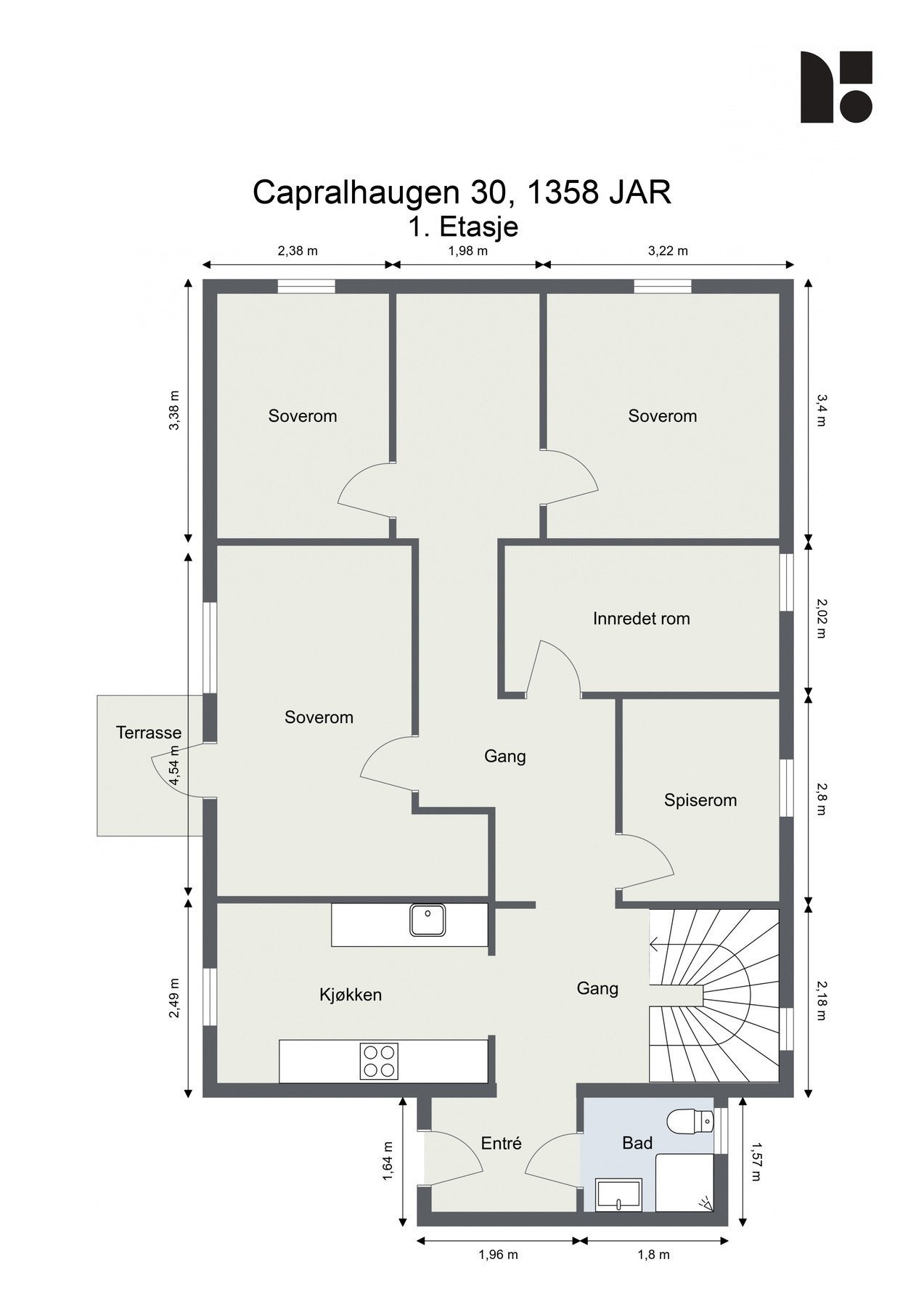 Plantegning - 1. etasje Galleribilde