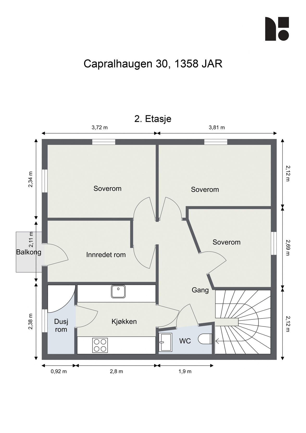 Plantegning - 2. etasje Galleribilde
