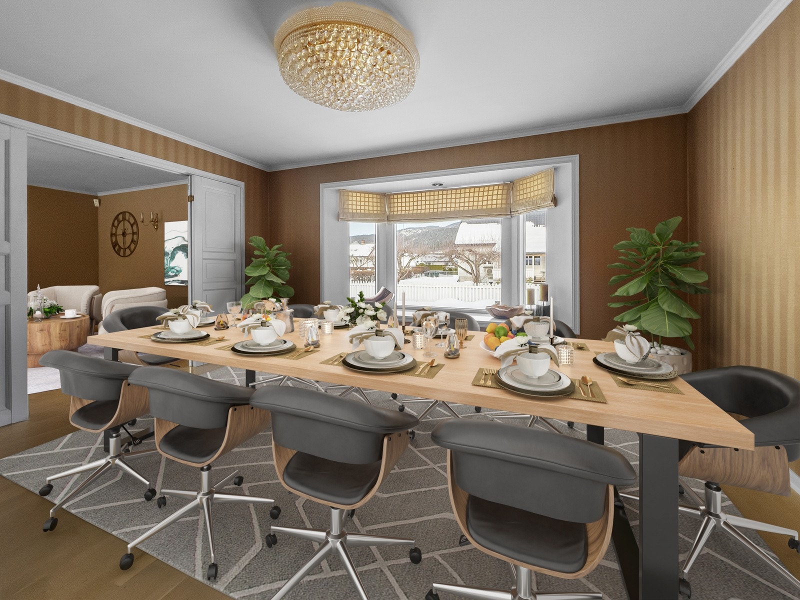 Separat spisestue med god plass til langbord Galleribilde