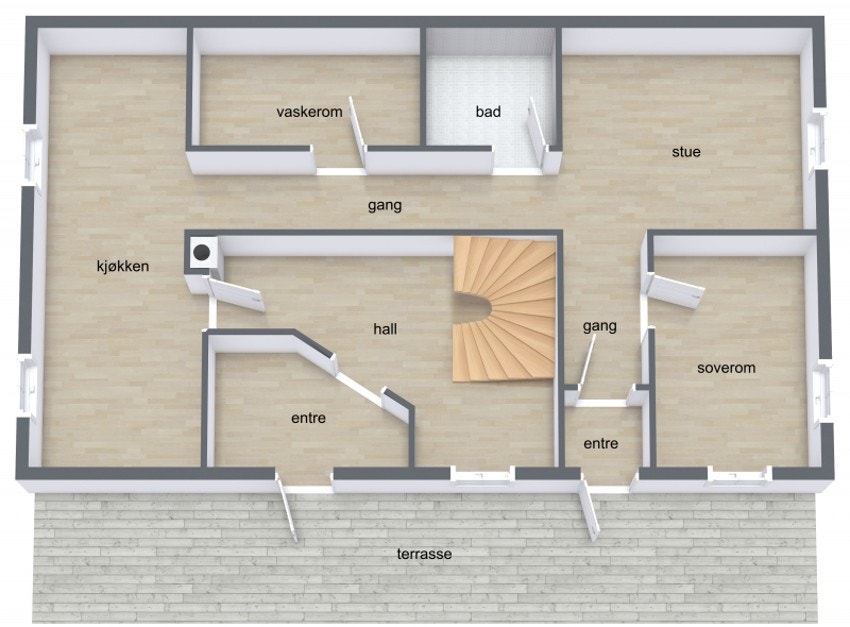 Plantegning underetasje Galleribilde