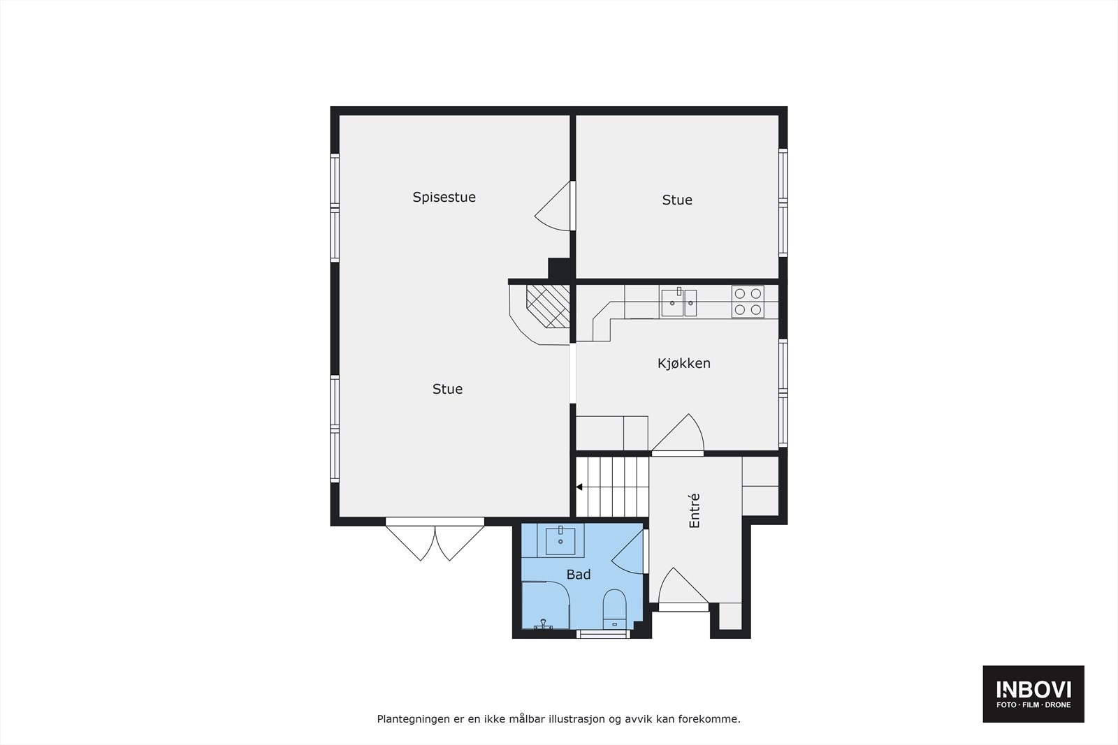 Plantegning 1. etasje Galleribilde