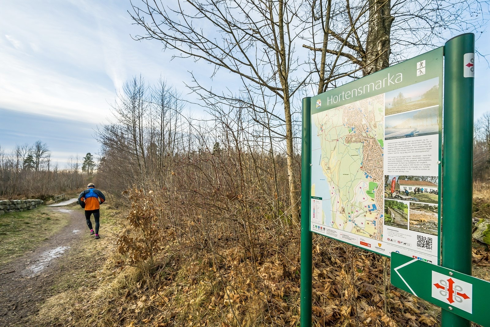 Gangavstand til Hortensmarka med flotte tur og rekreasjonsmuligheter sommer som vinter. Galleribilde