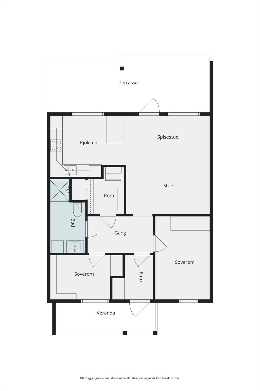 Plantegning for leiligheten. Galleribilde