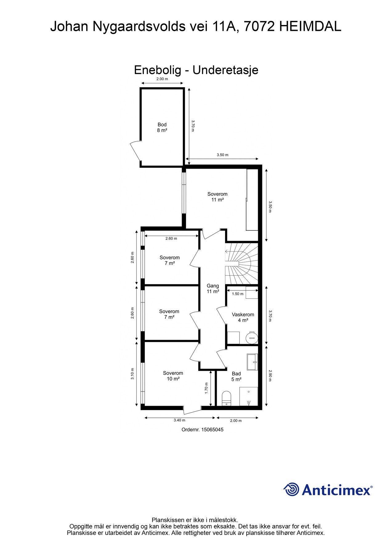 Plantegning underetasje. Galleribilde