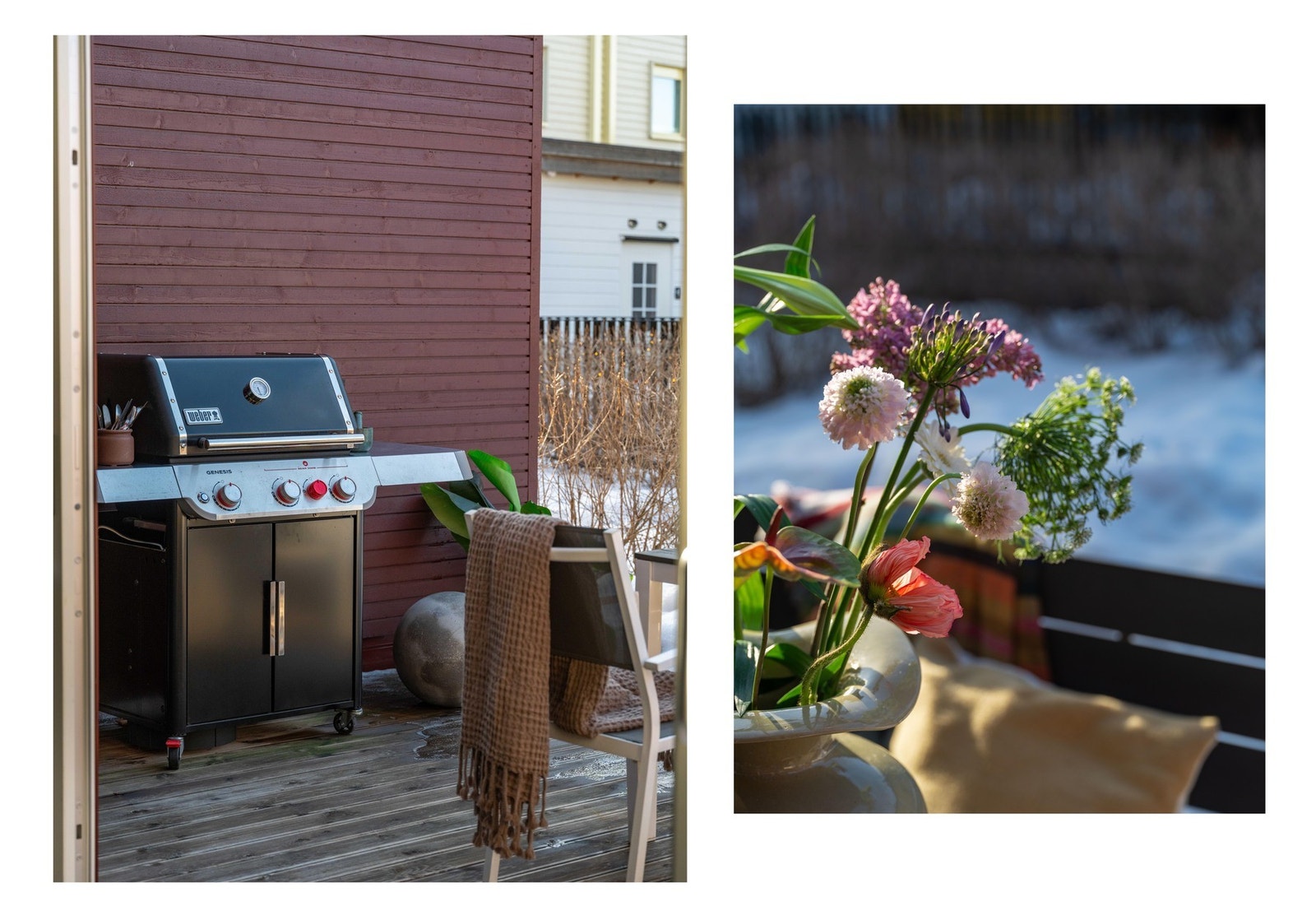 Terrassen er stor og romslig på 20 kvm med god plass til flere sittegrupper, beplantning og grill. Galleribilde