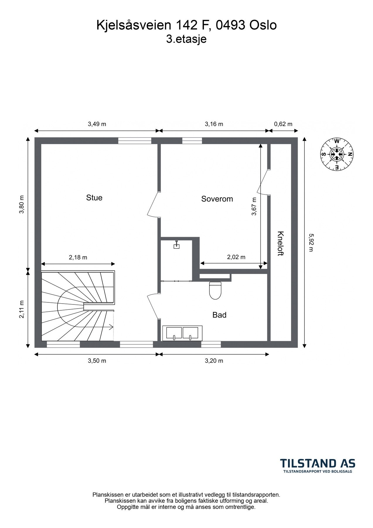 Plantegning for 3. etasje. Galleribilde