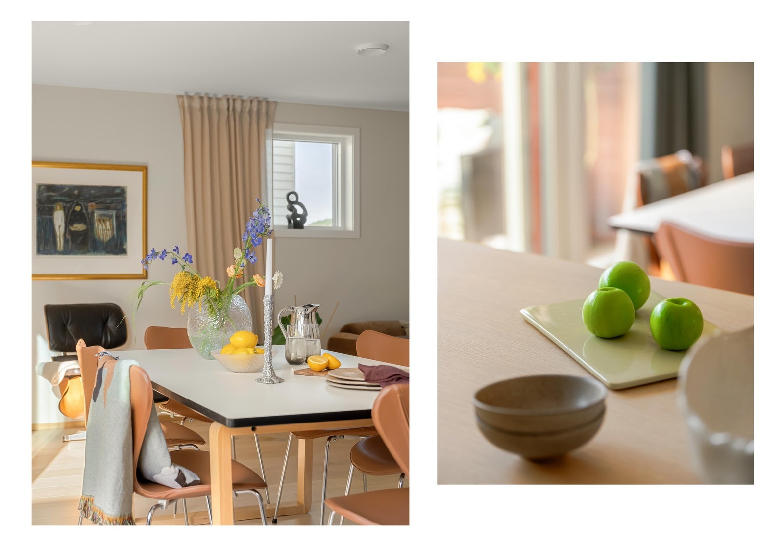 Alle overflater er malt i lyse fargetoner og det er flott enstavs parkett med lun gulvvarme. Galleribilde