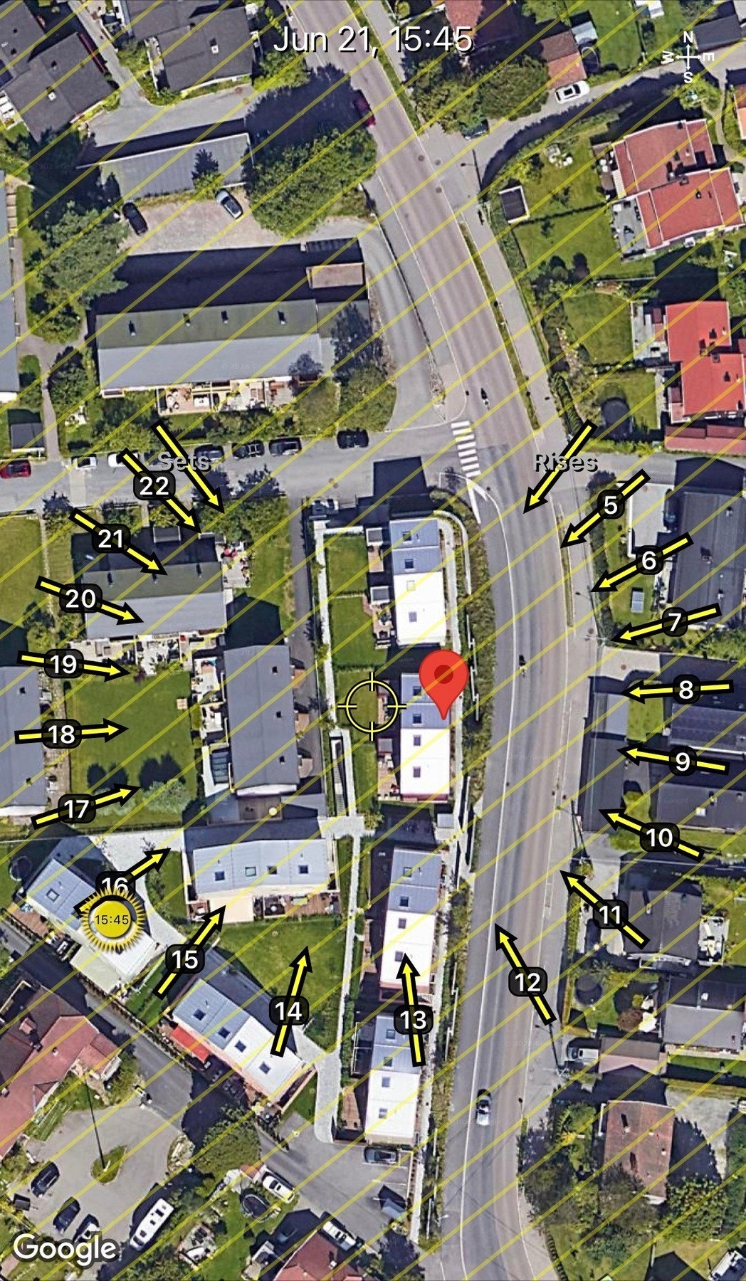 Solkartet viser solforholdene i juni. Galleribilde