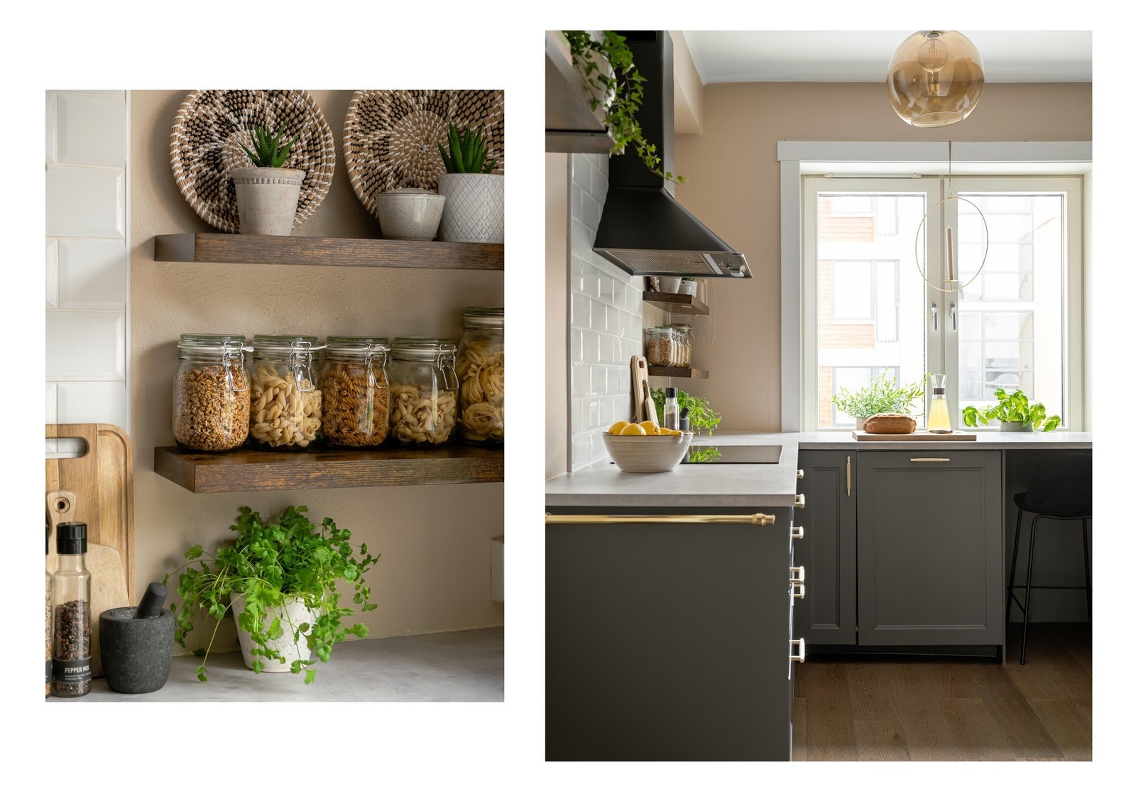 Det er rikelig med lagring i over- og underskap. Galleribilde