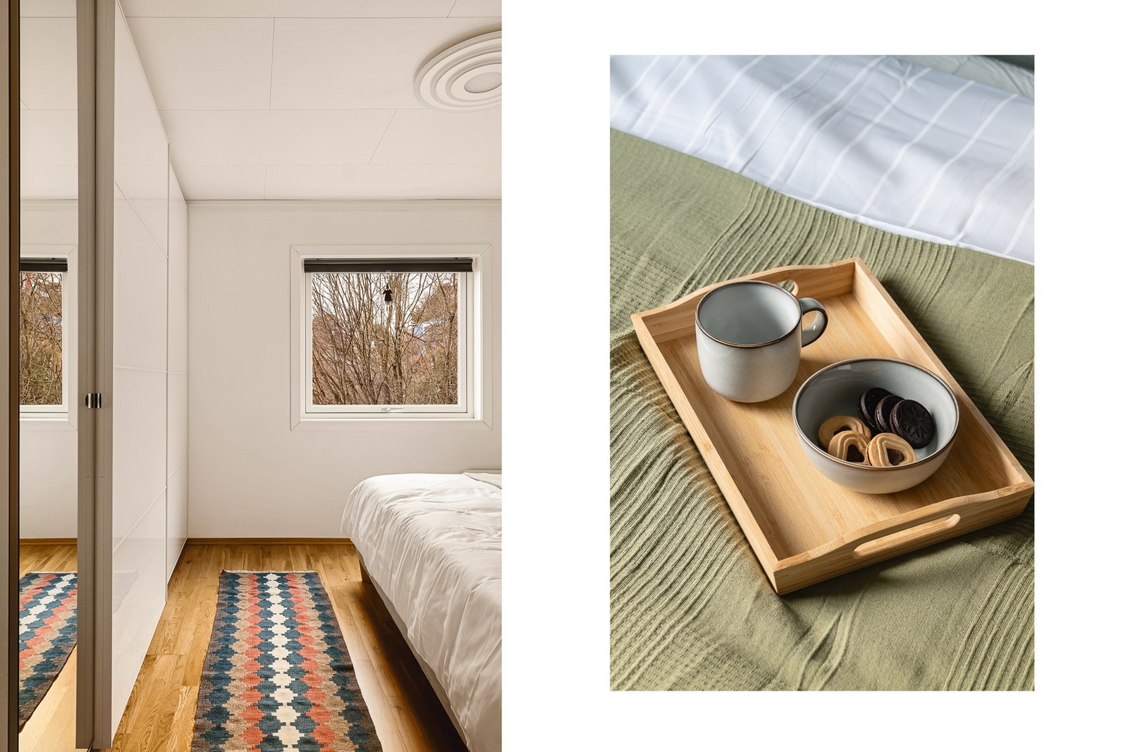 Praktisk innredet med skyvedørsgarderobe Galleribilde