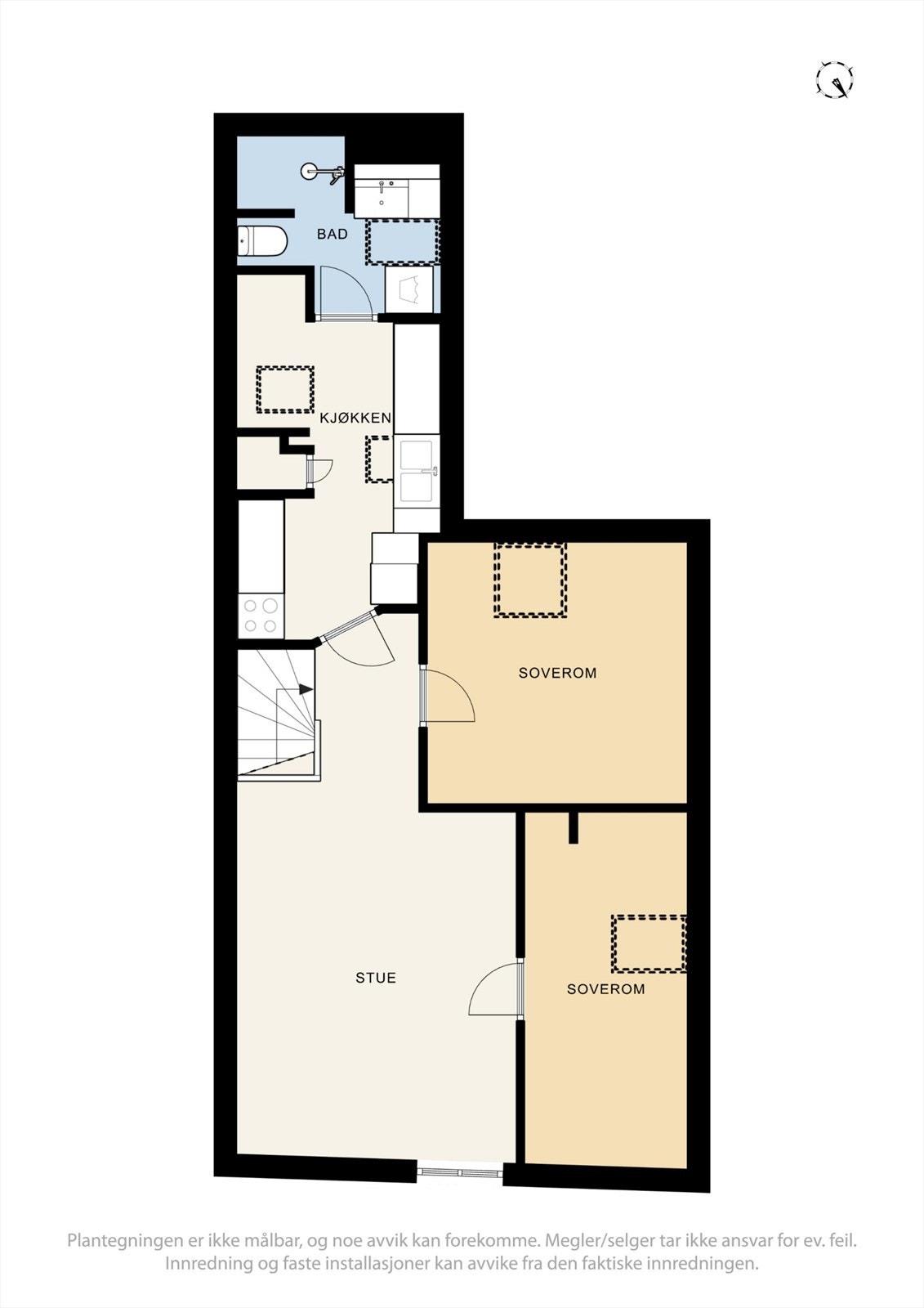 Plantegning - loftsetasje Galleribilde