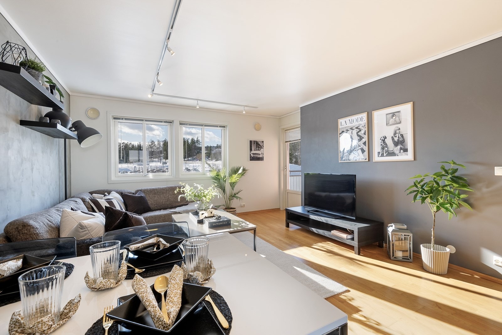 Stuen har utgang til egen balkong. Galleribilde