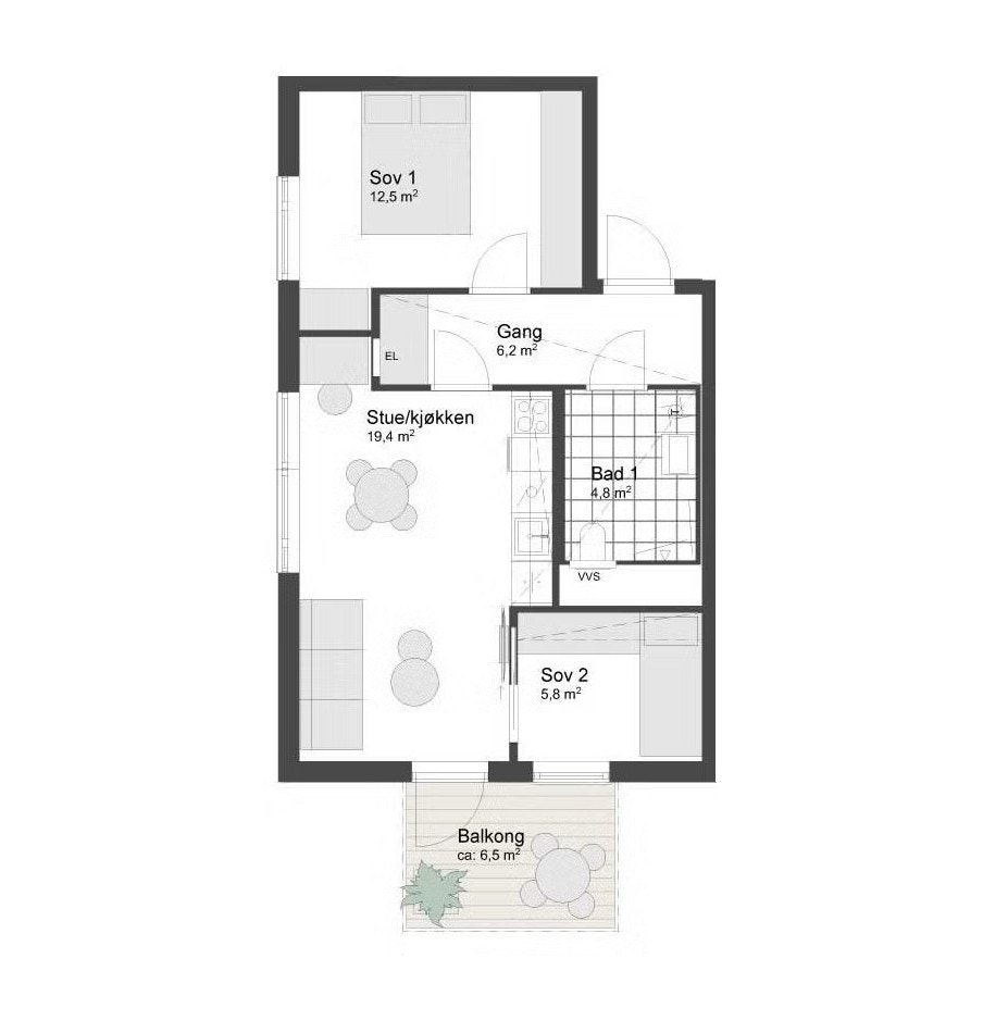 7. etg. med heis. Sykkelparkering og bod i kjeller. Galleribilde