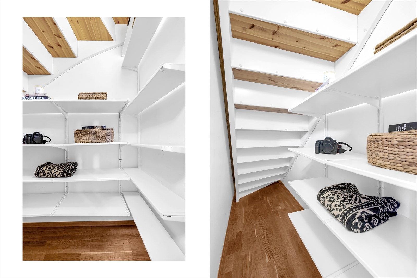 Fra soverommet er det direkte adkomst til omkledningsrommet/innvendig kott som sikrer godt med ekstra lagringsplass. Galleribilde