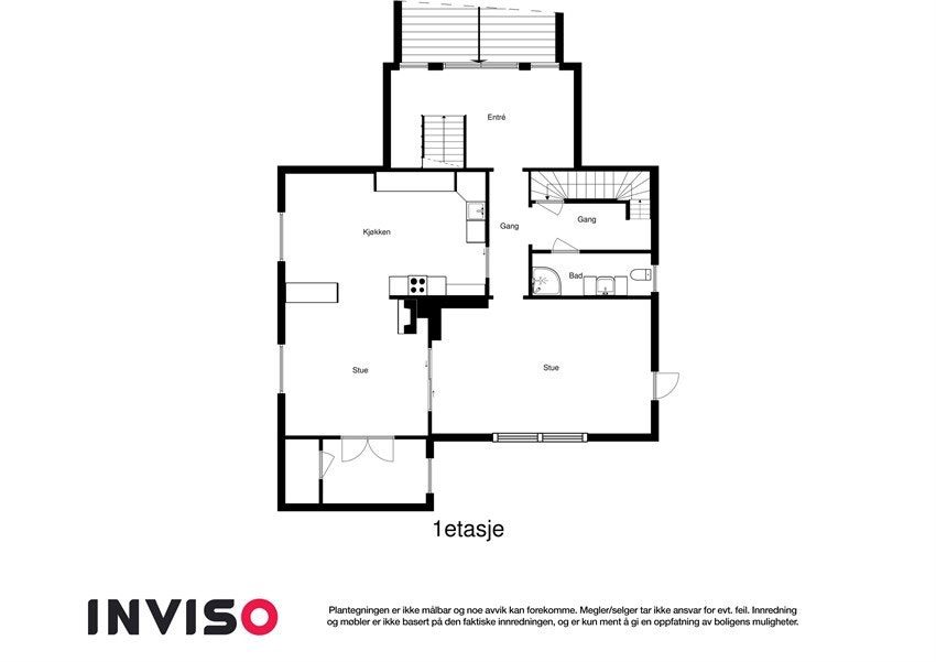 Plantegning 1. etasje Galleribilde
