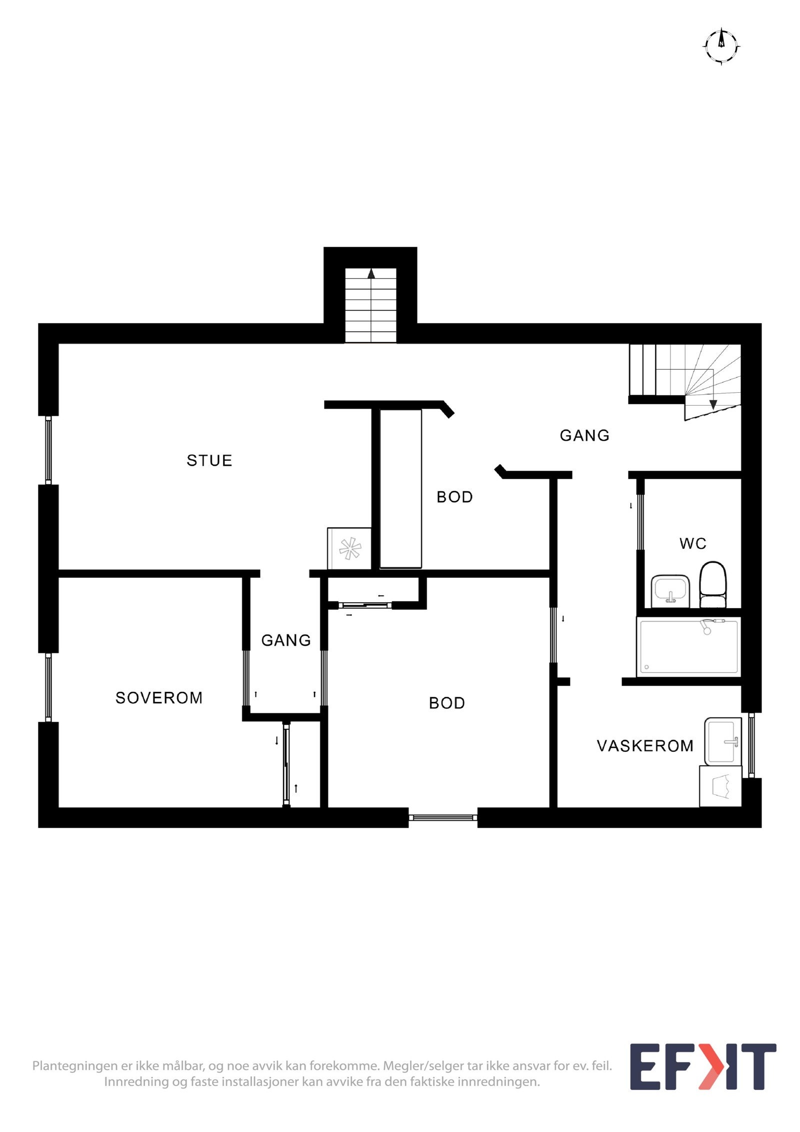 Plantegning kjeller Galleribilde