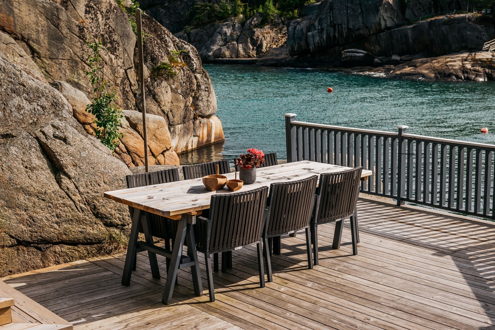 Dette er ikke fra en taverna i Hellas. Dette er fra Svinevika og den utsikten du kommer til å kunne ha Galleribilde