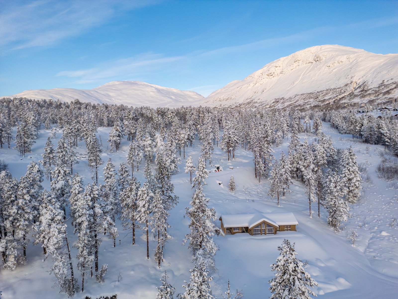 Utsikt mot hyttefeltet Galleribilde