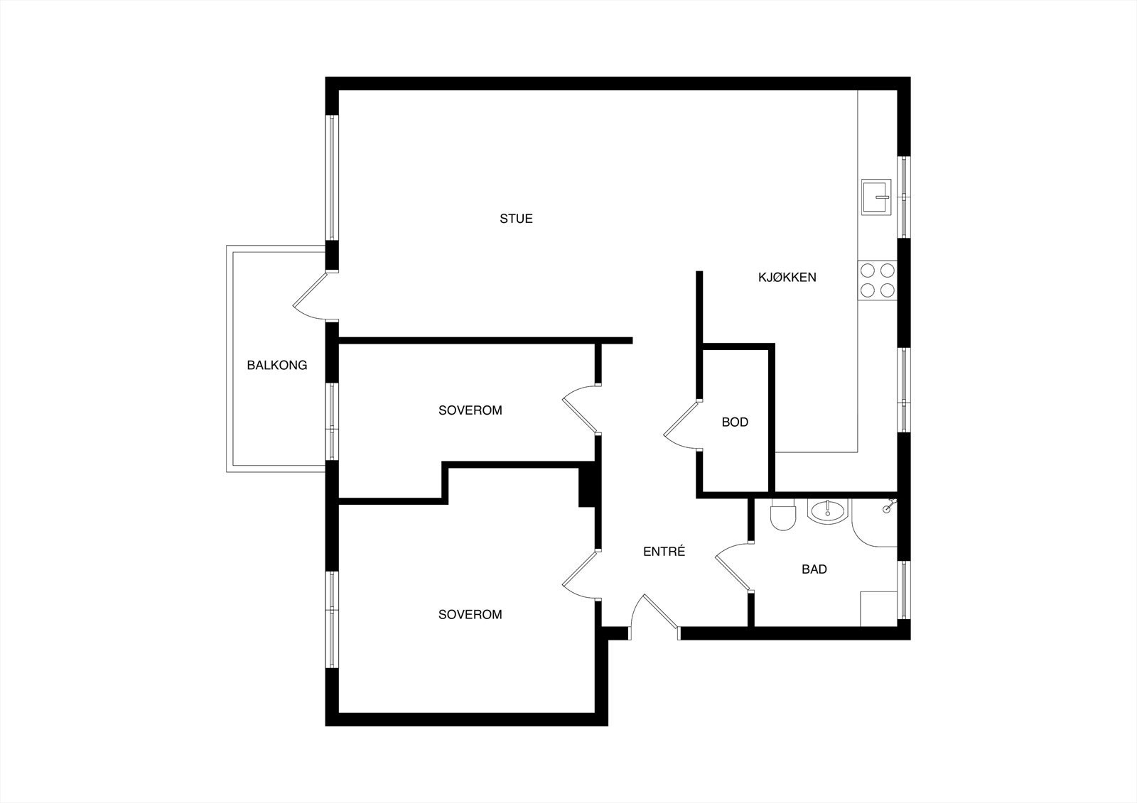 Plantegning 3. etasje Galleribilde