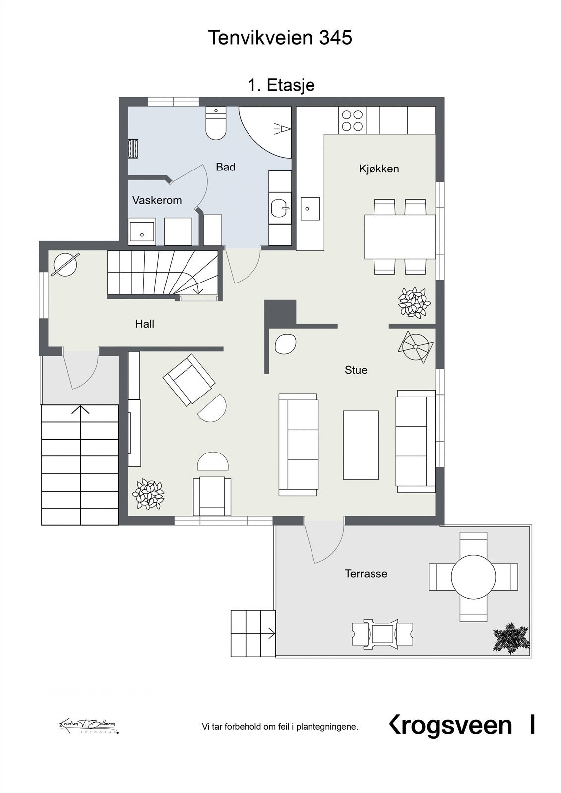 Planskisse 1. etasje. Galleribilde