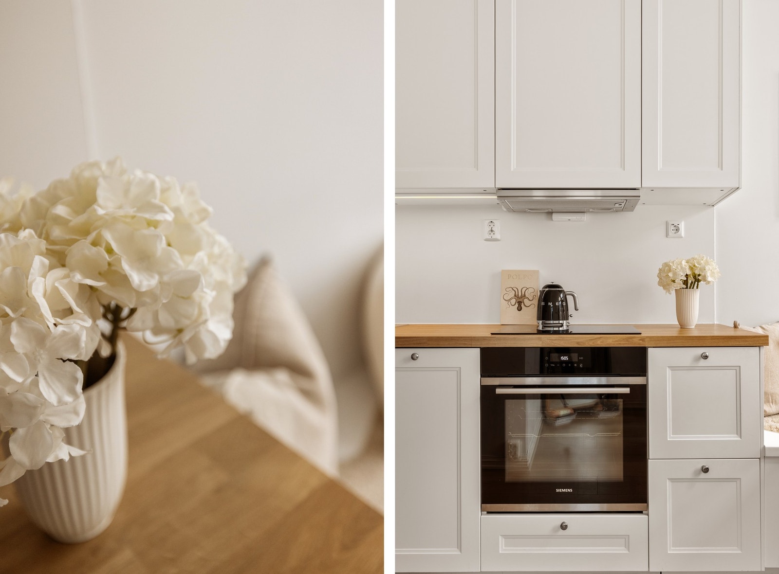 På kjøkkenet er det integrert stekeovn, platetopp, oppvaskmaskin, ventilator og kjøleskap med frysedel. Galleribilde