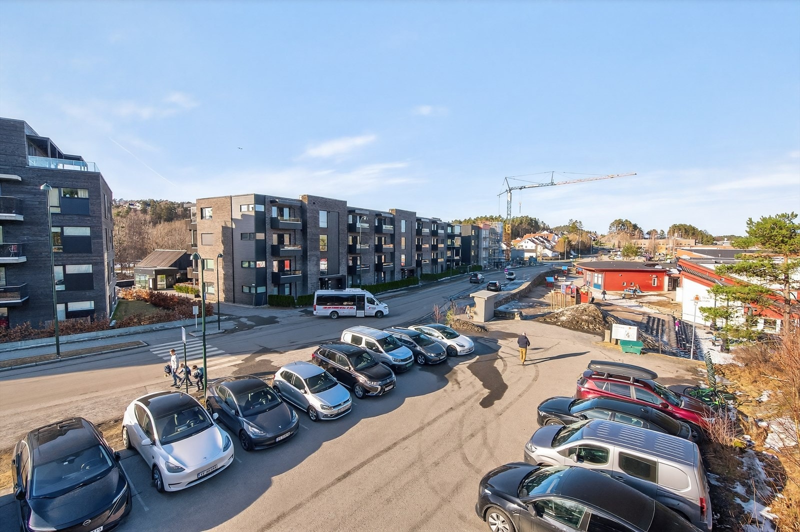 Her ser man blokka fra østsiden. Galleribilde