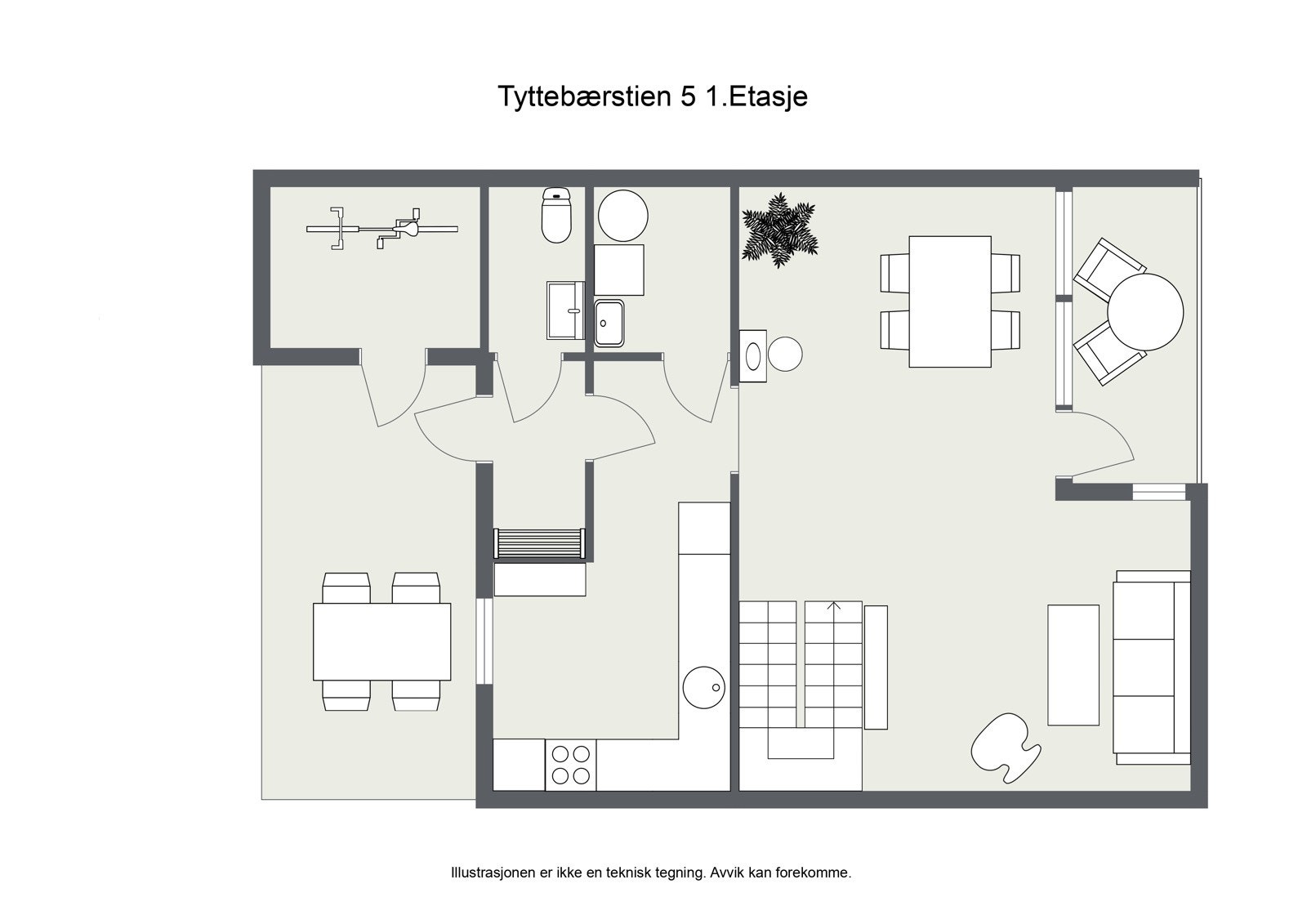 Plantegning 1.etasje Galleribilde
