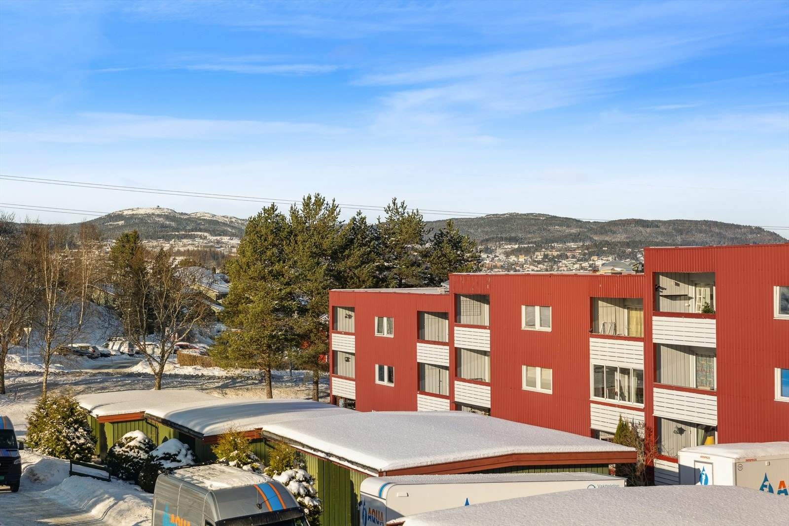 God utsikt fra balkongen. Galleribilde