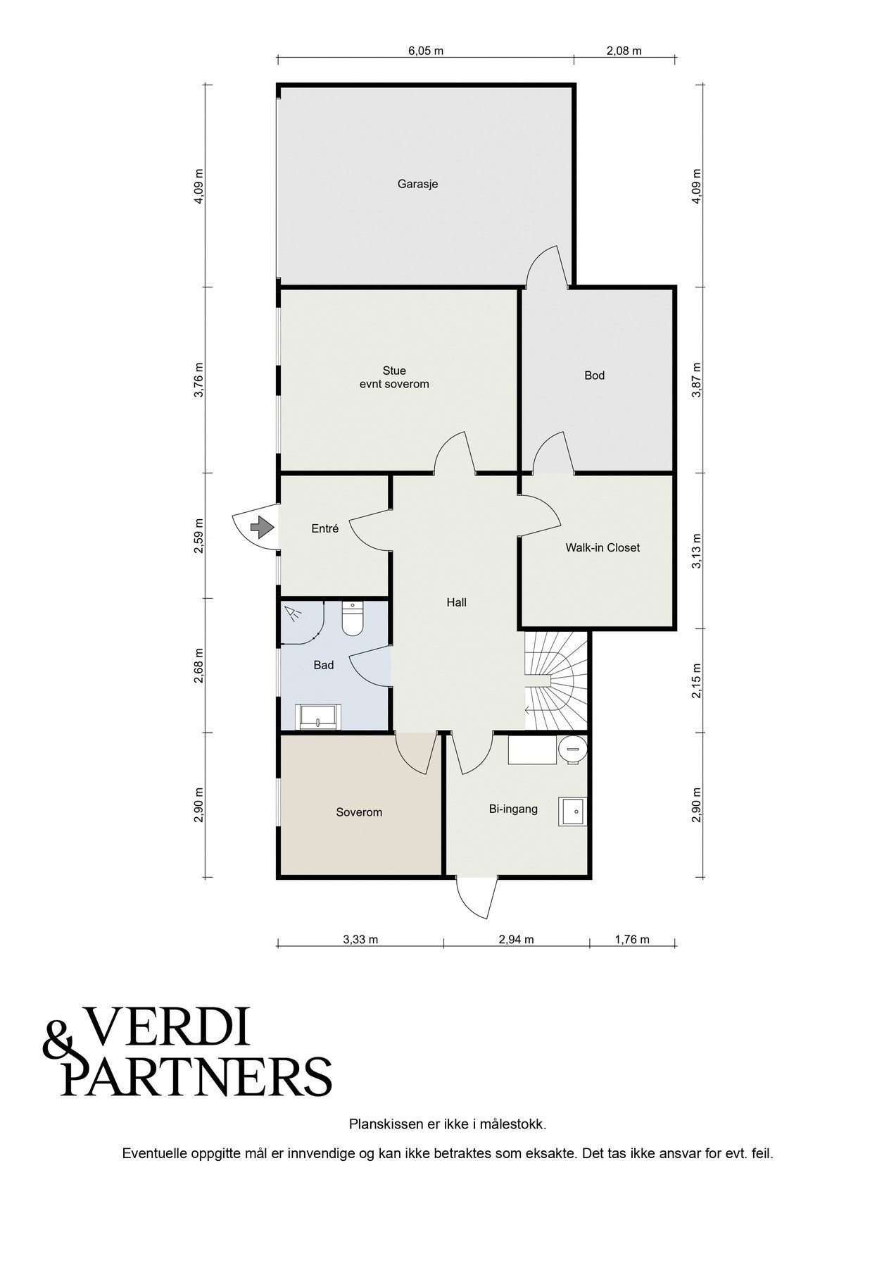 Plantegning 1. etasje Galleribilde