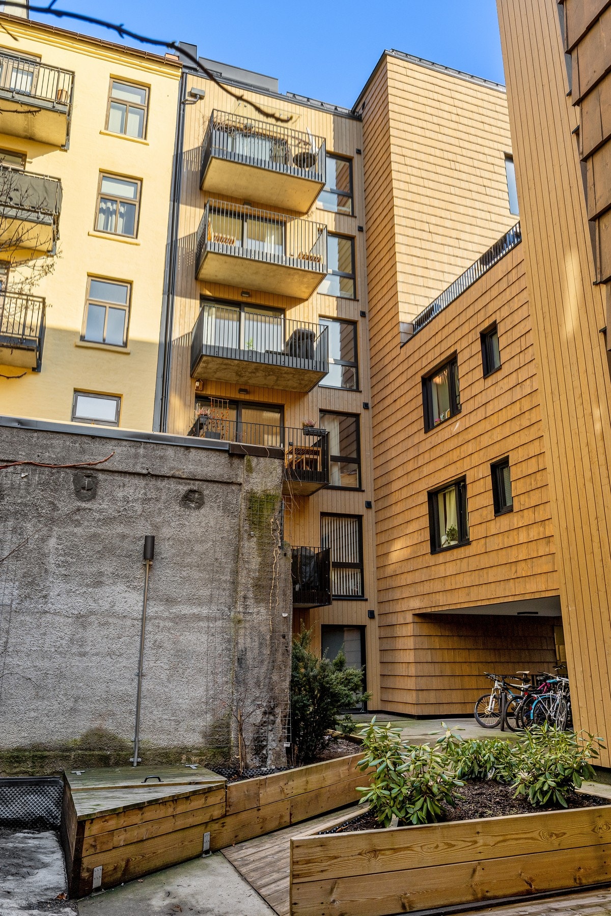 Fasade mot indre gård Galleribilde