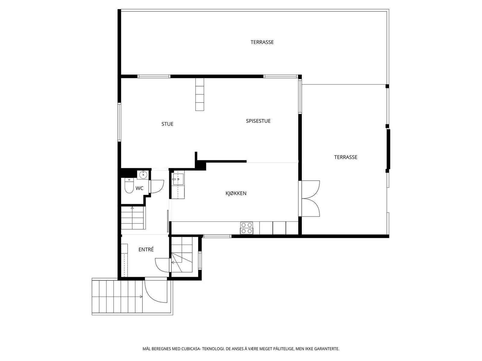 Plantegning 1. etasje - ikke målbar Galleribilde