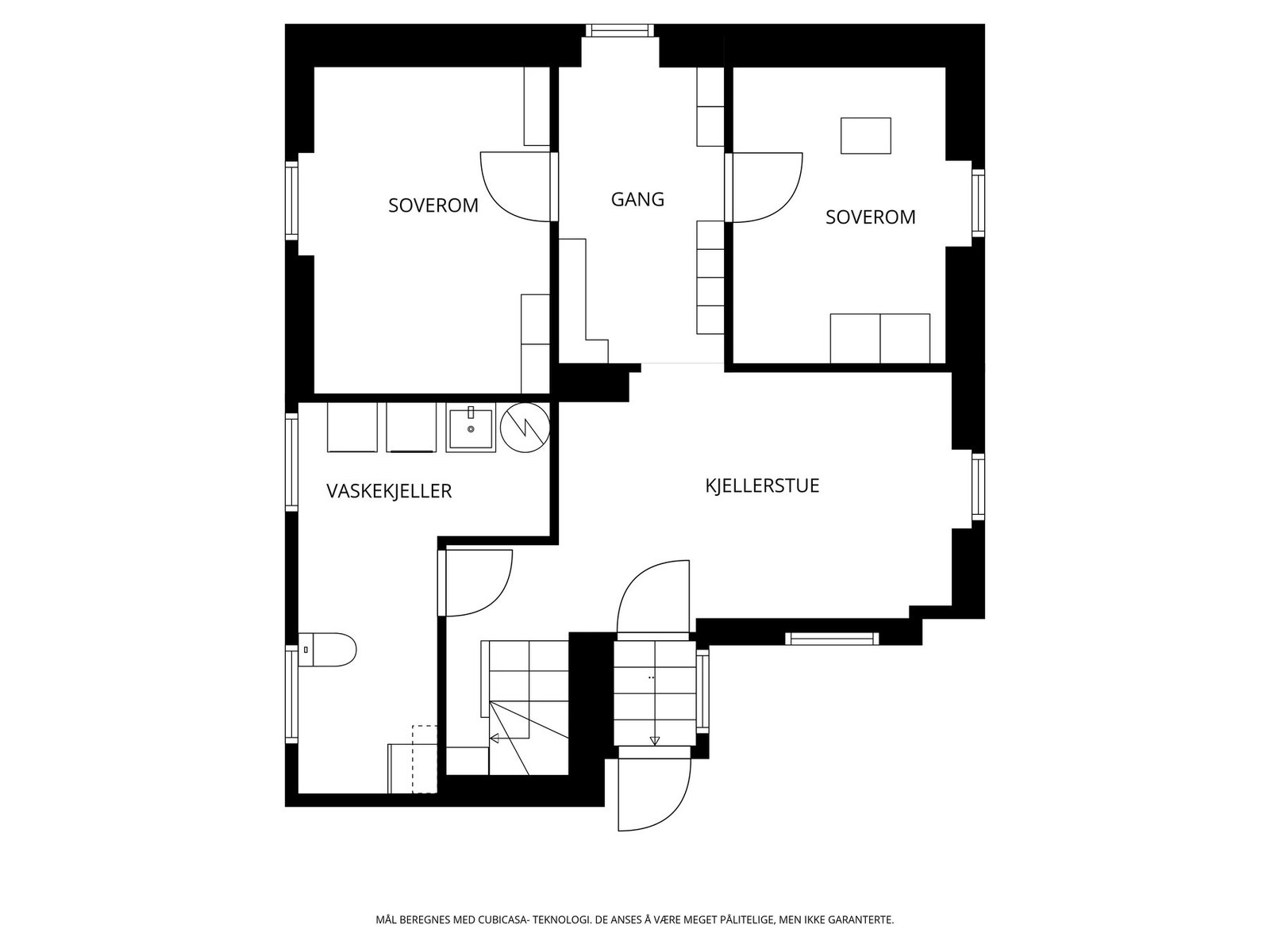 Plantegning underetasje - ikke målbar Galleribilde