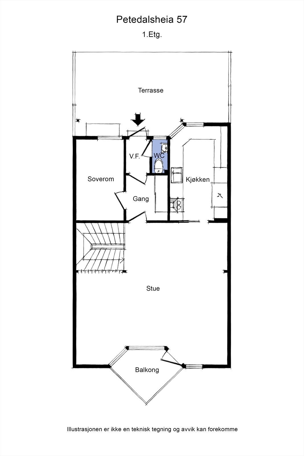 Planløsning 1.etasje. Galleribilde