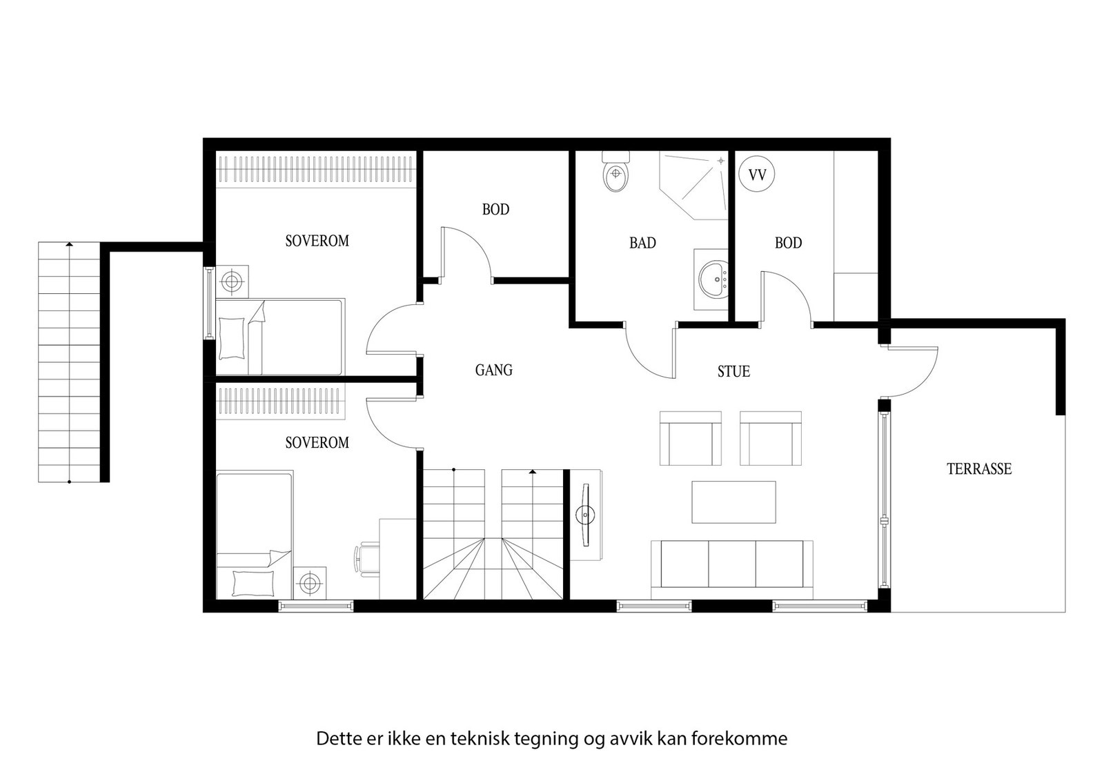 Plantegning underetasjen Galleribilde