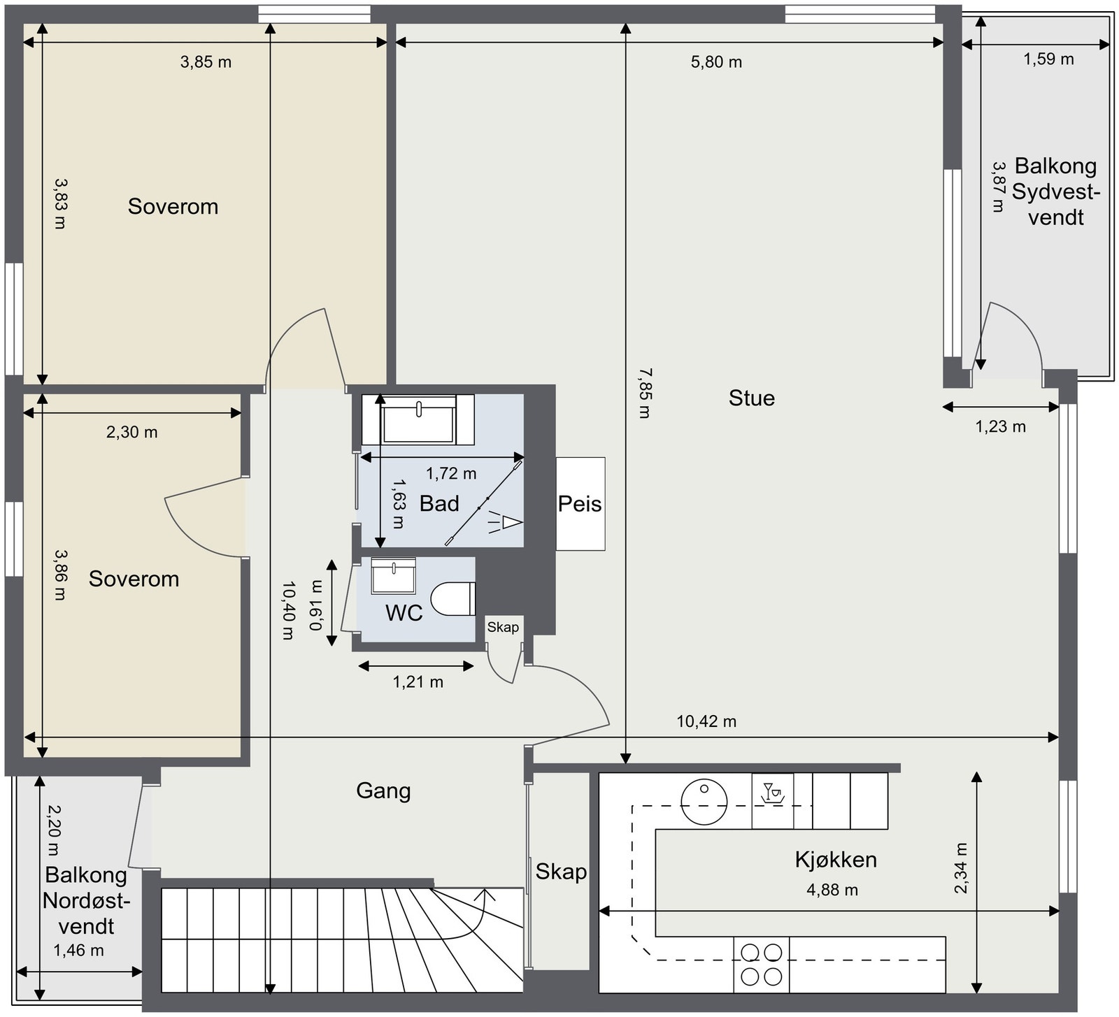 Plantegning Galleribilde