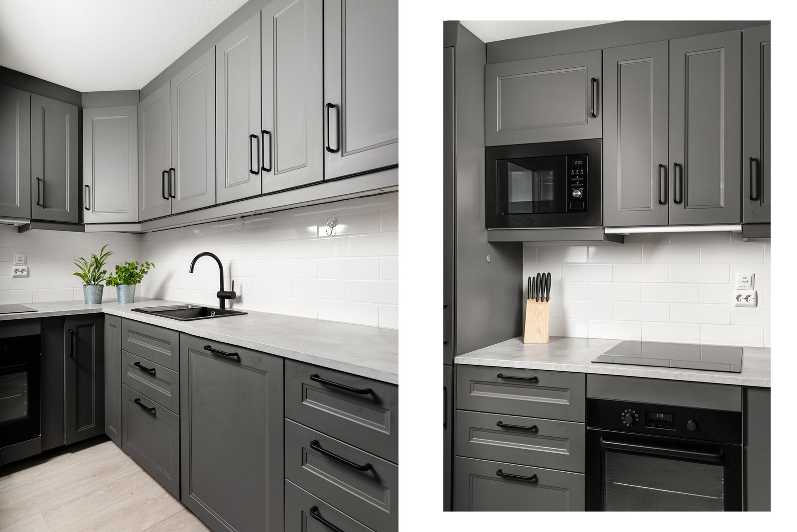 Hvitevarer på kjøkkenet følger med leiligheten. Galleribilde