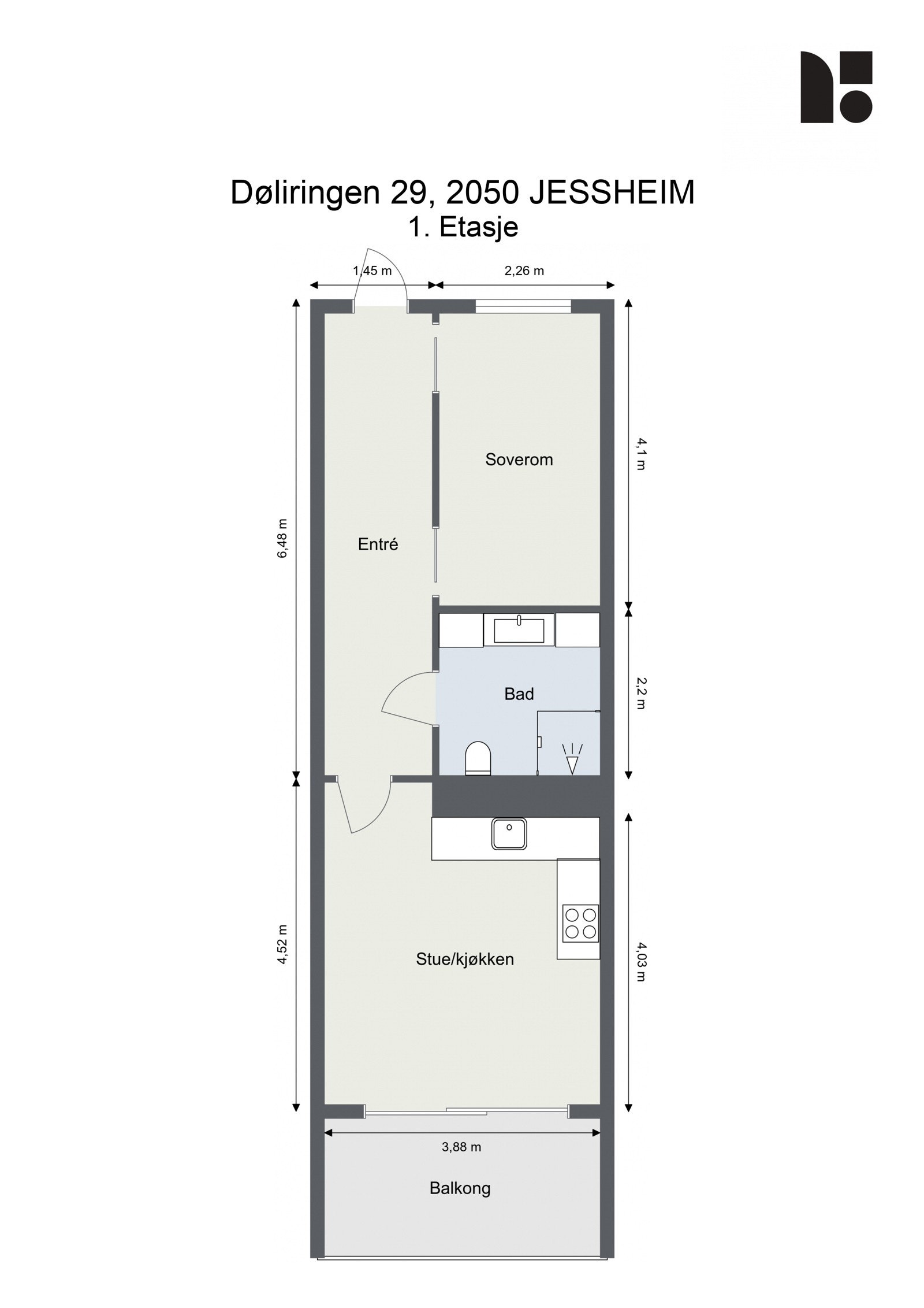 Plantegning - J105 Galleribilde