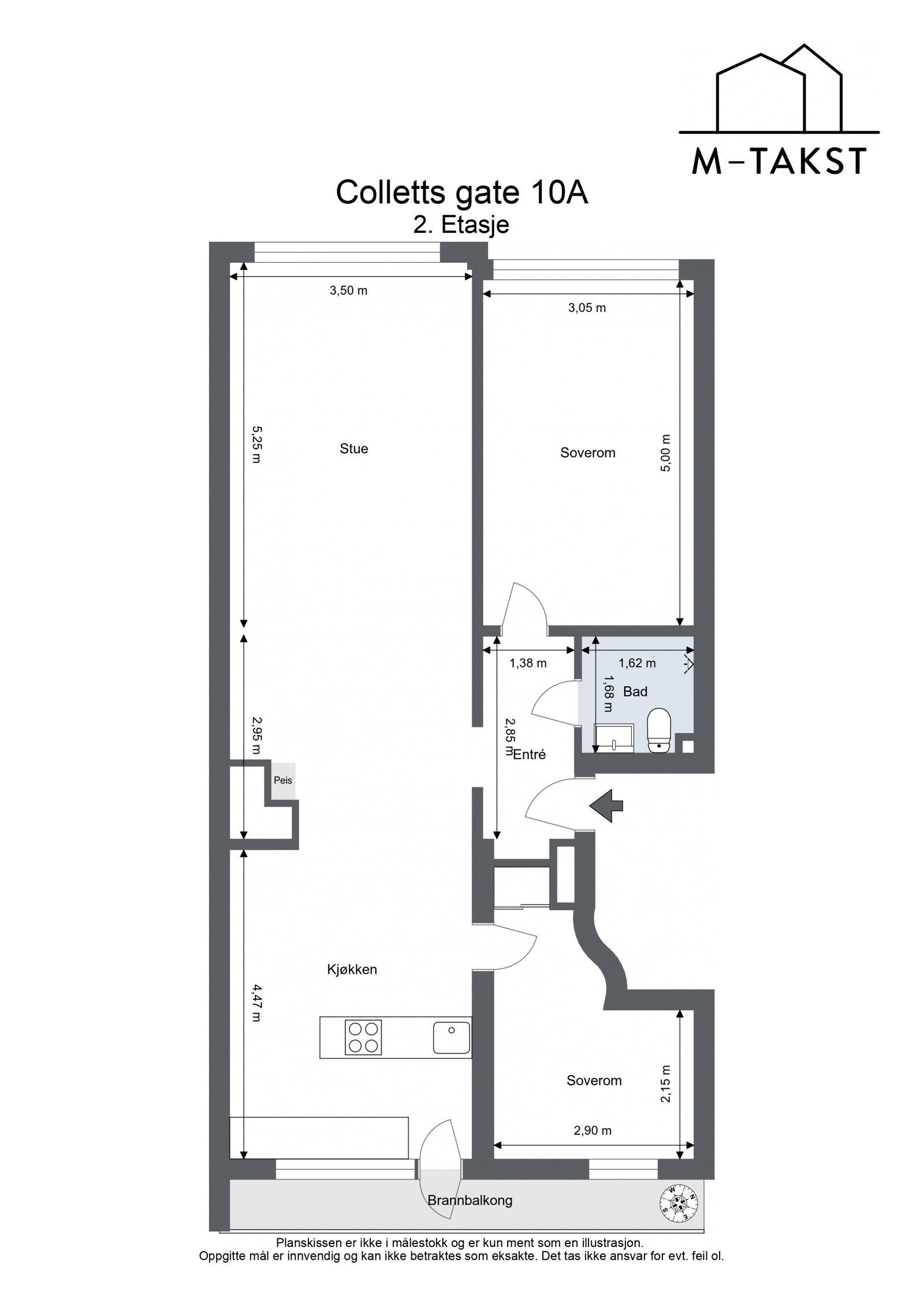 Plantegninger med mål. Galleribilde