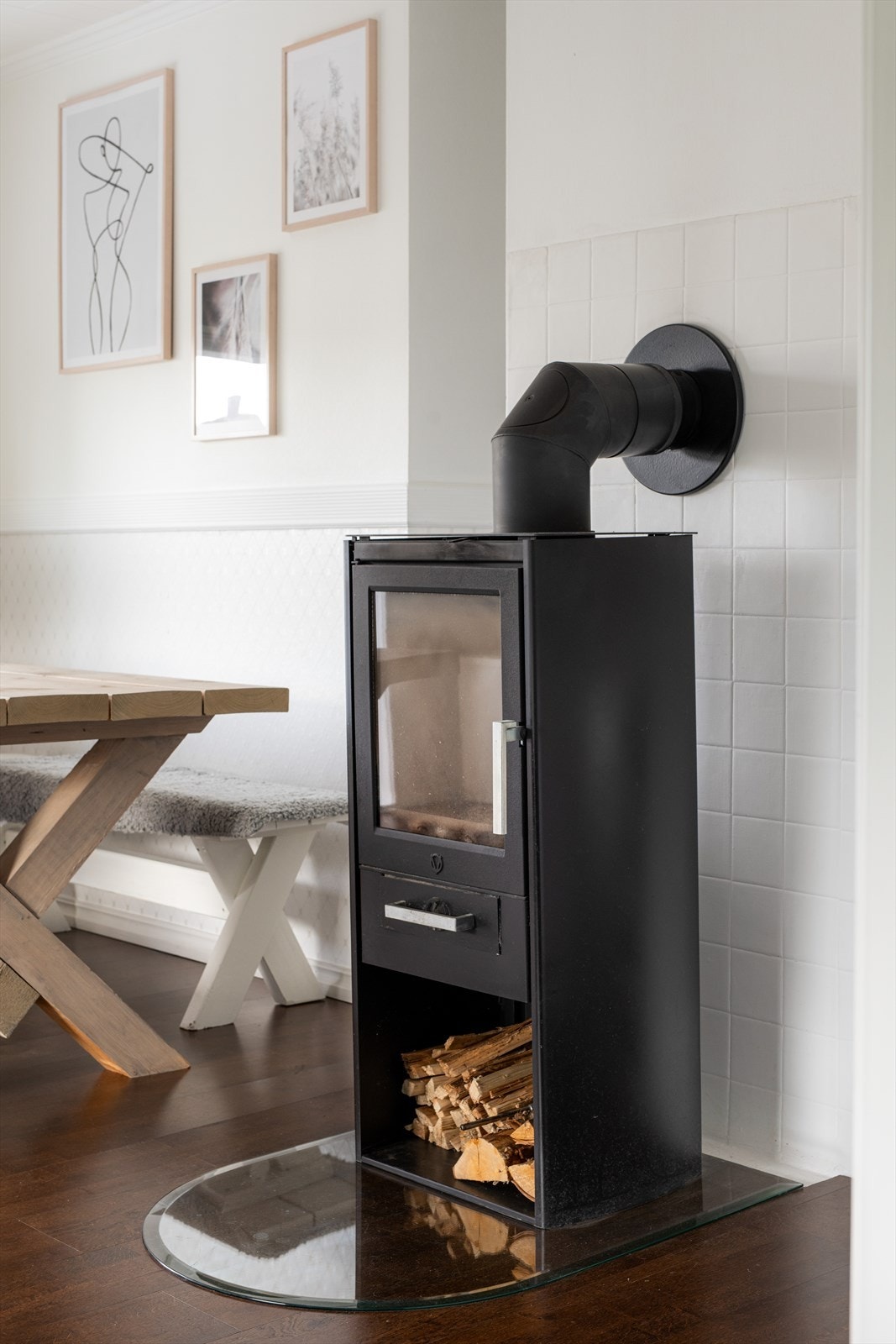 Her er det også vedovn, perfekt for kjøligere dager! Galleribilde