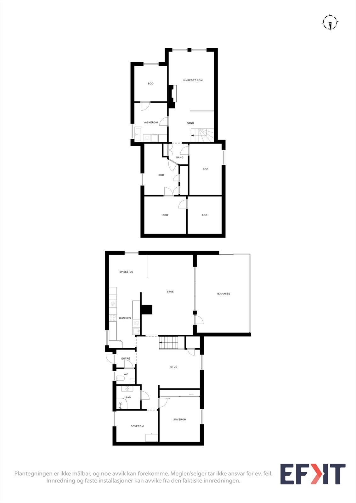 Boligen har en praktisk og familievennlig planløsning fordelt over to innholdsrike plan. Galleribilde