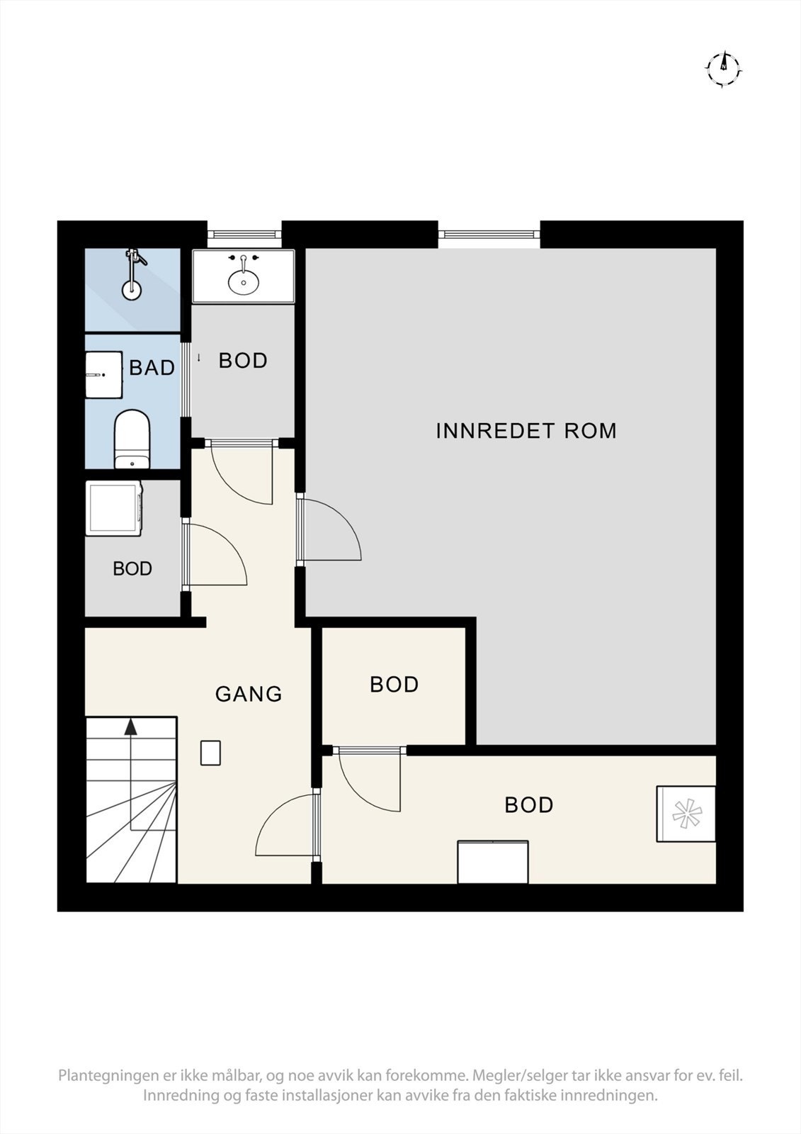 Plantegning kjeller. Galleribilde