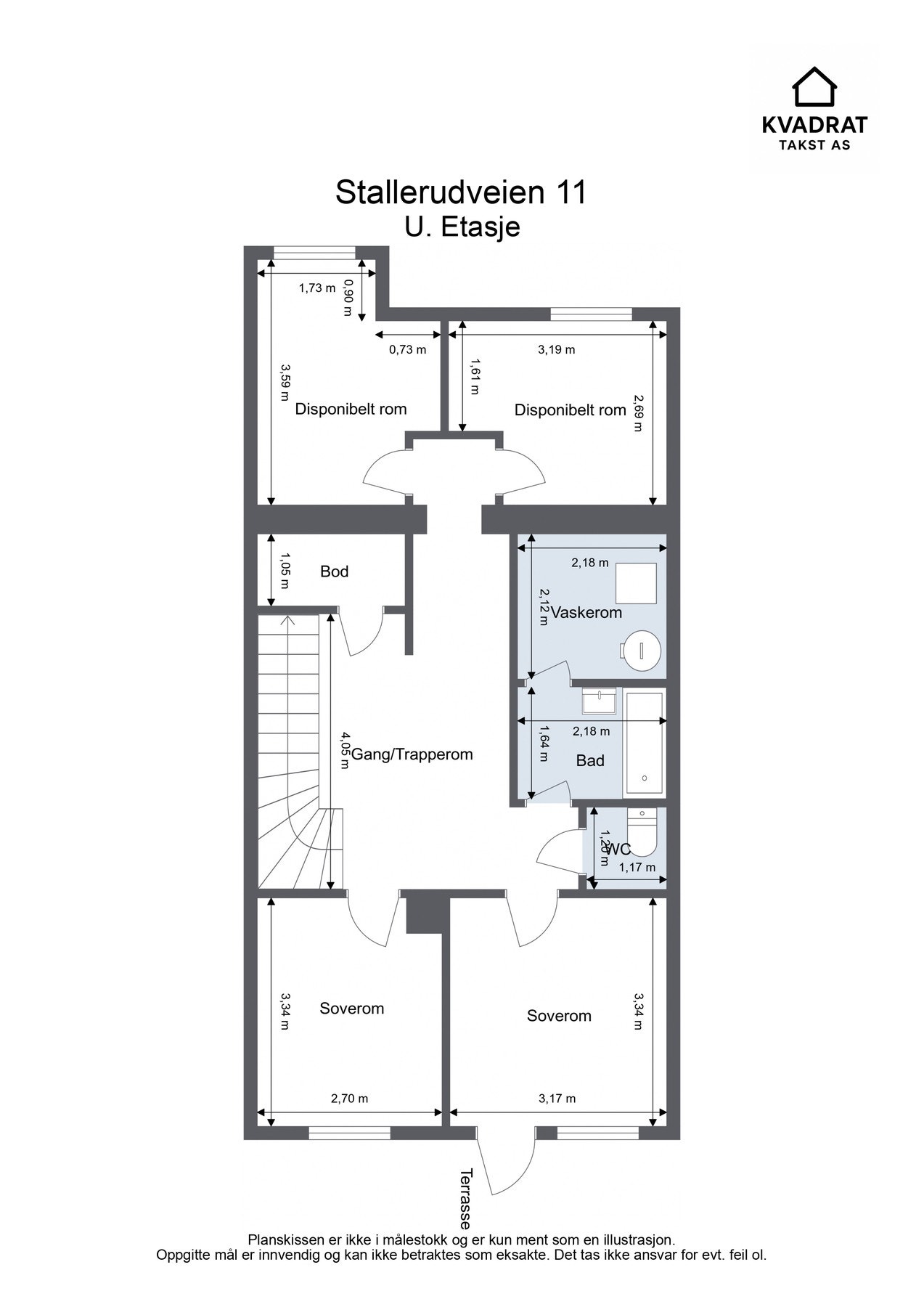 Planskisse underetasje. Galleribilde