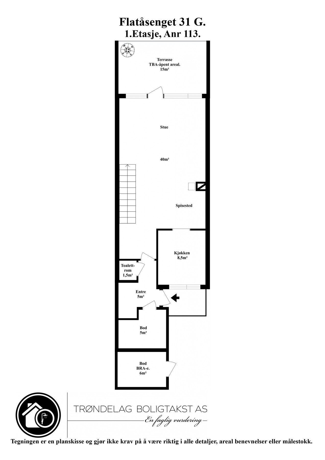 Planskisse 1. etasje. Galleribilde