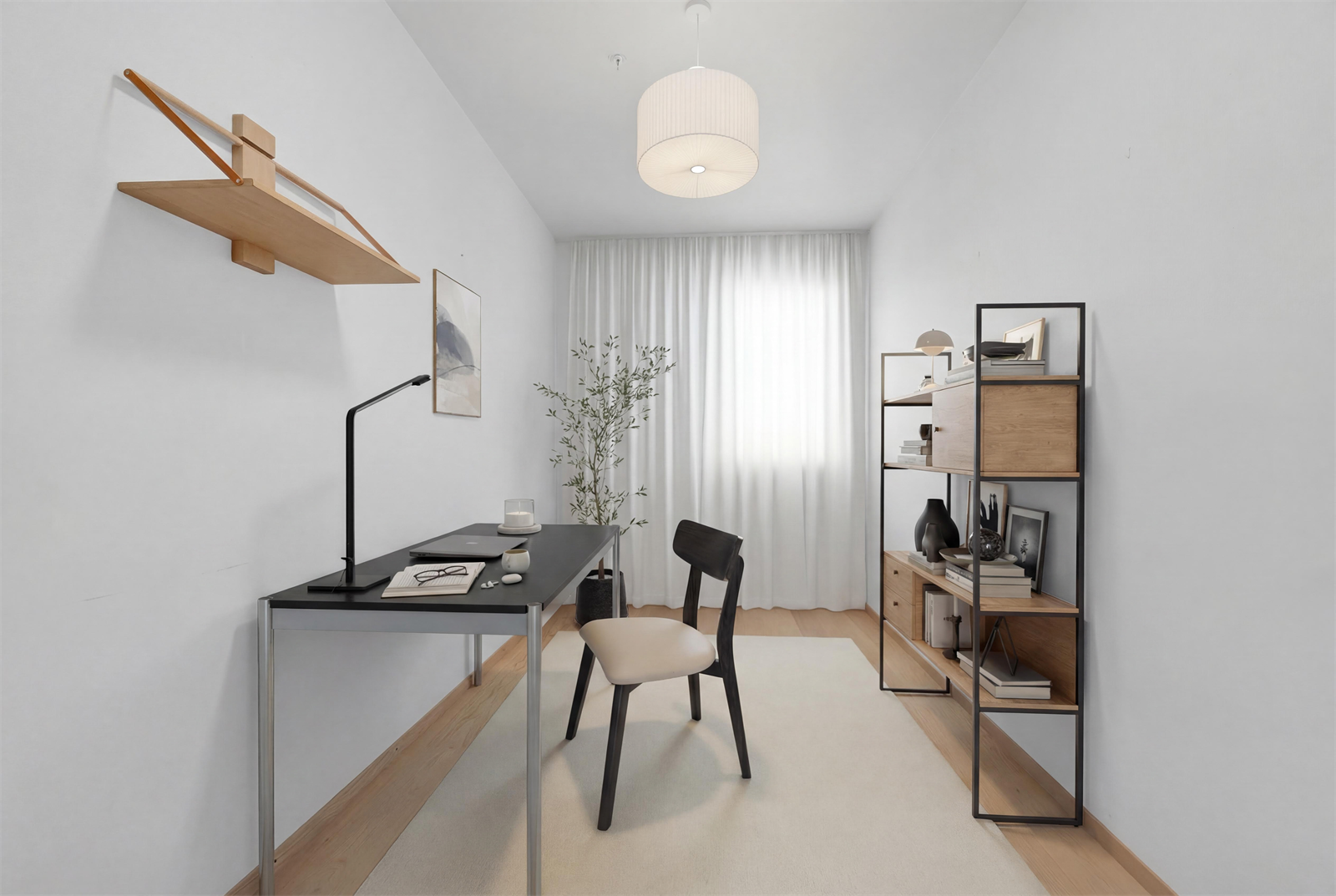 Soverom 2 med inngang fra stue(digital styling) Galleribilde