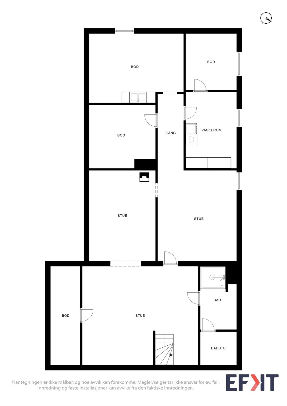 Plantegning kjeller. Galleribilde